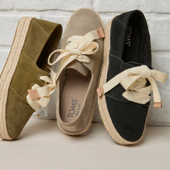 Womens Carolina Lace-Up Espadrille Black Suede
