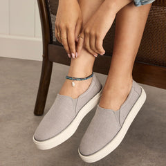 Womens Emily Slip On Sneaker Drizzle Grey Heritage Canvas
