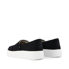 Womens Asher Platform Slip On Sneaker Black Canvas