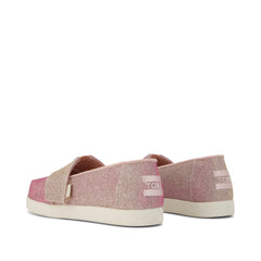 Alpargata Classic Kids Shoe Rose Glitter Corduroy