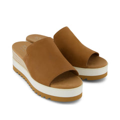 Diana Mule Wedge Sandal Brown Sugar Leather