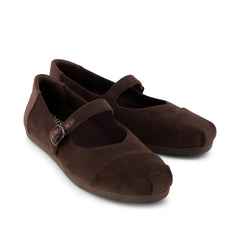 Womens Alpargata Mary Jane Chocolate Brown Premium Velvet