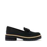 Womens Cara Bow Loafer Black Leather