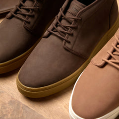 Mens Carlo Mid Terrain 2.0 Sneaker Water Resistant Oak Brown Leather