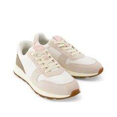 Womens TRVL LITE Retro Runner Sneaker Water Repellent Cream Vintage Twill