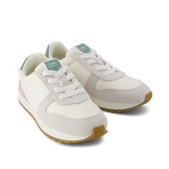 TRVL LITE Retro Runner Kids Sneaker Water Repellent Multi Egret Vintage Twill