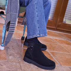 Womens Astrid Boot Water Repellent Black Suede