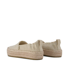Valencia Platform Kids Espadrille Champagne Glimmer