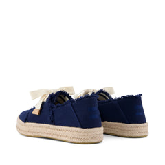 Womens Carolina Lace-Up Espadrille Navy Fray