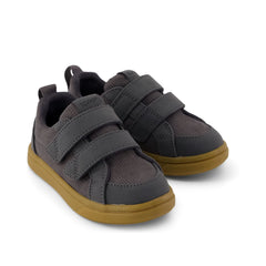 Cruz Double Strap Toddler Sneaker Forged Iron Deboss Suede
