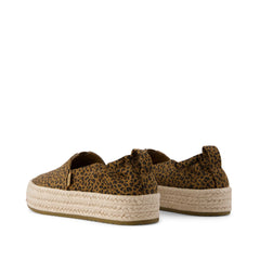 Valencia Platform Kids Espadrille Toffee Leopard Print