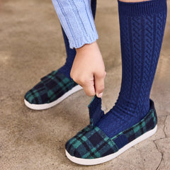 Alpargata Classic Kids Shoe Navy Plaid