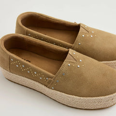 Womens Valencia Platform Espadrille Toffee Suede