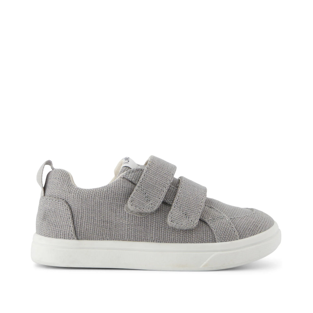 Cruz Double Strap Drizzle Grey Heritage Canvas Toddler Sneaker