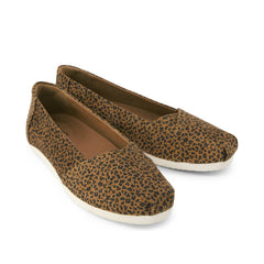 Womens Alpargata Ballet Flat Toffee Leopard Print