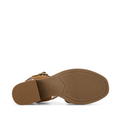 Womens Eloise Sandal Brown Perforated Leather