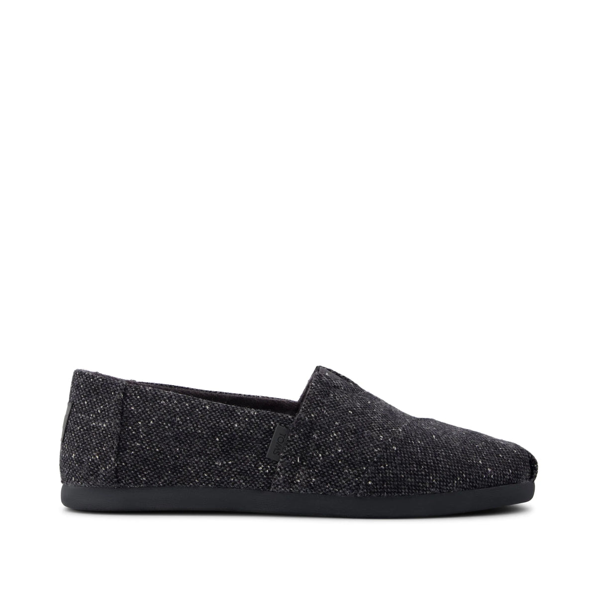 Mens Alpargata Classic Black Flecked Tweed
