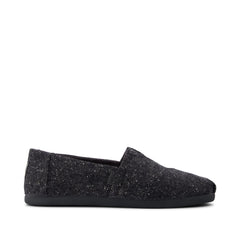 Mens Alpargata Classic Black Flecked Tweed