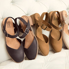 Jaclyn Black Leather Heel