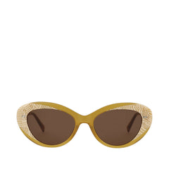 Luna Striped Sunflower Handcrafted Sunglasses