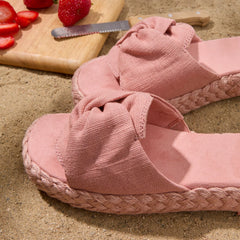 Womens Abby Slide Flatform  Espadrille Sandal Bloom Heritage Canvas