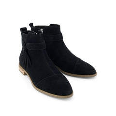 Womens Stacey Ankle Bootie Black Suede