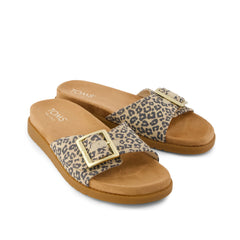Womens Marin Slide Sandal Leopard Print