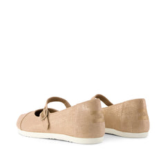 Womens Alpargata Mary Jane Bronze Metallic Crosshatch Suede
