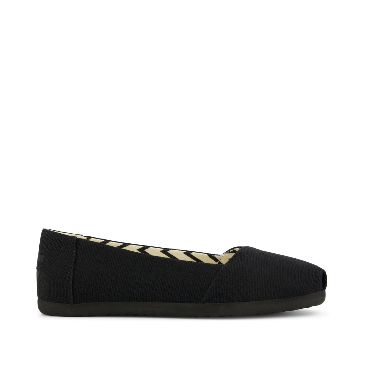 Womens Alpargata Ballet Flat All Black Heritage Canvas