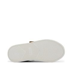 Cruz Double Strap Kids Sneaker Toffee Microsuede