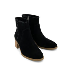 Womens Delilah Heeled Boot Water Repellent Black Suede