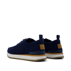 Mens Resident Plus Lace-Up Navy Knit