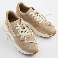 Womens TRVL Lite Wedge Sneaker Water Repellent Taupe Vintage Twill