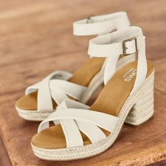 Majorca Rope Strappy Platform Sandal Light Sand Leather