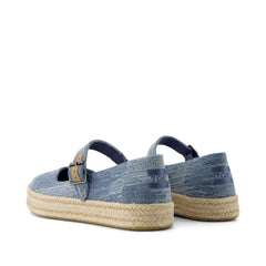 Carolina Mary Jane Espadrille Dark Sky Textured Denim