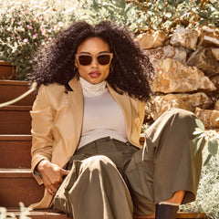 Natasha Oatmilk Latte Handcrafted Sunglasses