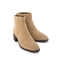 Womens Delilah Heeled Boot Water Repellent Taupe Suede