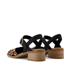 Womens Jaclyn Heel Leopard Print Hair