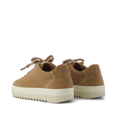 Womens Rea Lace-Up Platform Sneaker Toffee Suede