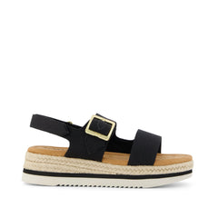 Giana Kids Sandal Black Canvas