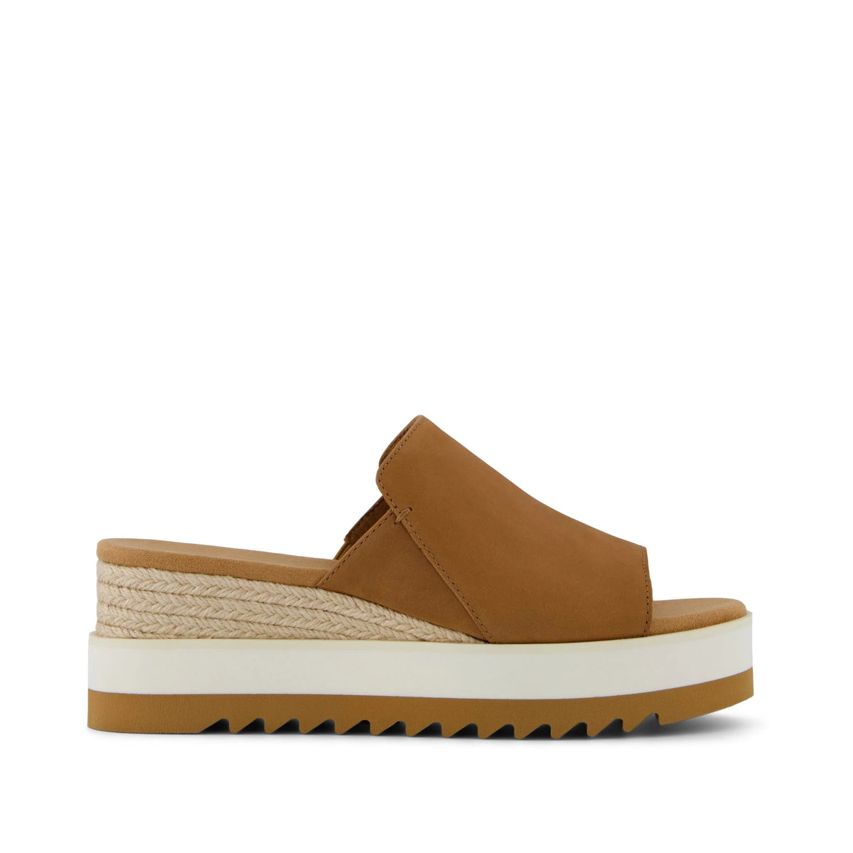 Diana Mule Wedge Sandal Brown Sugar Leather
