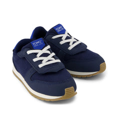 TRVL LITE Retro Runner Toddler Sneaker Water Repellent Multi Navy Vintage Twill