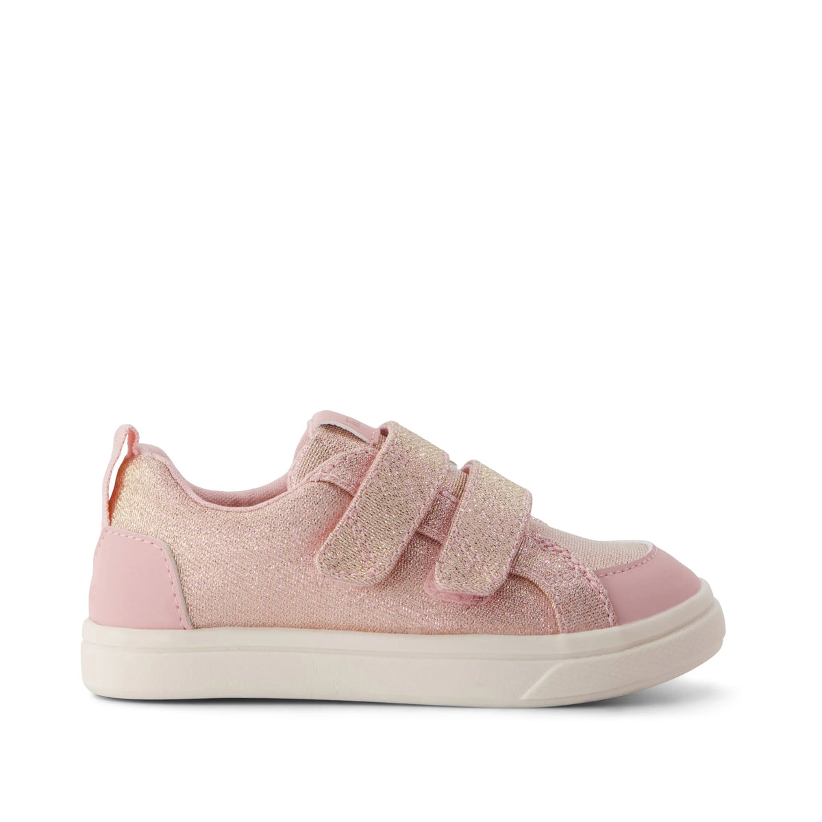Cruz Double Strap Toddler Sneaker Pink Quartz Iridescent Woven