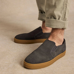 Mens Baja Slip On Sneaker Forged Iron Suede
