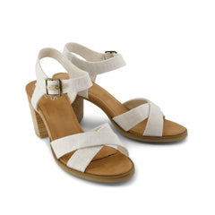 Majorca Ankle Strap Heeled Sandal Natural Yarn Dye