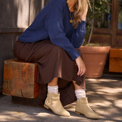 Womens Stacey Ankle Bootie Taupe Suede