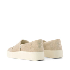 Womens Asher Platform Slip On Sneaker Natural Undyed Heritage Canvas