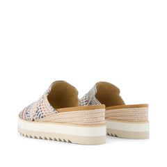Womens Diana Mule Wedge Sandal Global Stripes