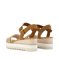 Womens Diana Wedge Sandal Almond Crochet