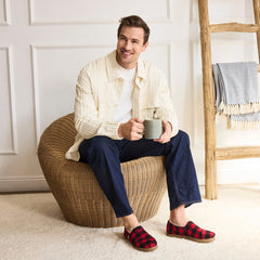 Mens Alp FWD Buffalo Plaid Red Faux Shearling